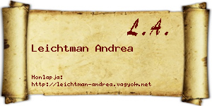 Leichtman Andrea névjegykártya